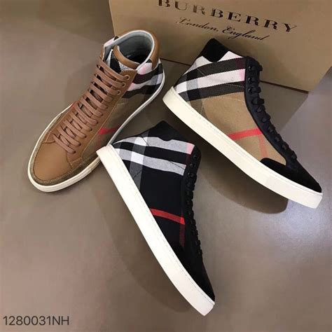 burberry men tennis shoes|designer Burberry high top sneakers.